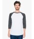 Tricou Unisex American Apparel 3/4 Sleeve Raglan