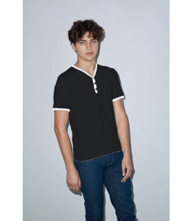 Tricou Poly-Cotton V-Neck Ringer American Apparel