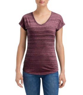 Tricou Femei Anvil Tri-Blend V-Neck ID Tee