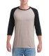 Tricou Barbati Anvil Tri-Blend 3/4 Sleeve Raglan Tee