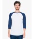 Tricou Unisex American Apparel 3/4 Sleeve Raglan