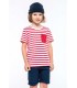 Tricou Copii Striped Sailor With Pocket Kariban