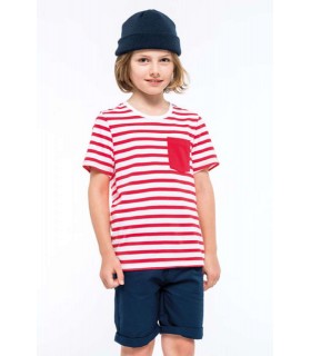 Tricou Copii Striped Sailor With Pocket Kariban