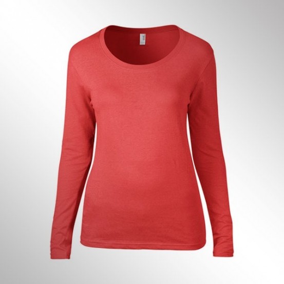 Tricou femei Anvil Long Sleeve Scoop Tee